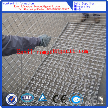 Jaulas soldadas de Gabion / malla soldada de Gabion para la pared